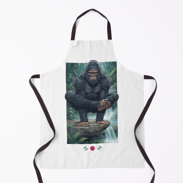 Item preview, Bigfoot Zen Pose Sasquatch Meditation Cryptid Art designed and sold by Whimsy Trail Co.