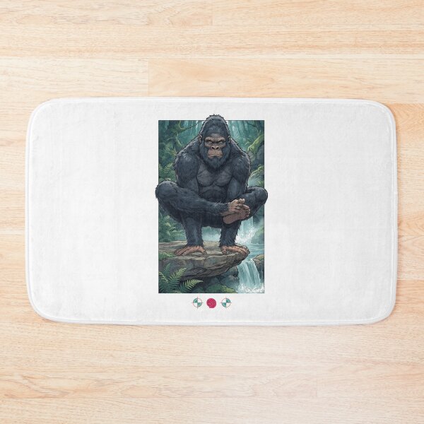 Item preview, Bigfoot Zen Pose Sasquatch Meditation Cryptid Art designed and sold by Whimsy Trail Co.