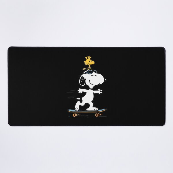 Item preview, Snoopy and Woodstock Skateboarding Fun Vintage Cartoon Artwork designed and sold by Surface-arts.