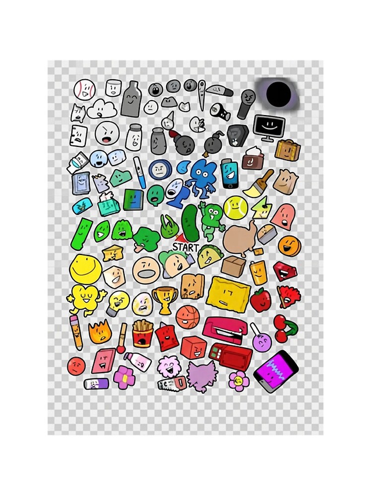 Thumbnail 4 of 4, iPhone Case, Bfdi Inanimate Insanity All Characters designed and sold by SharifDesign.