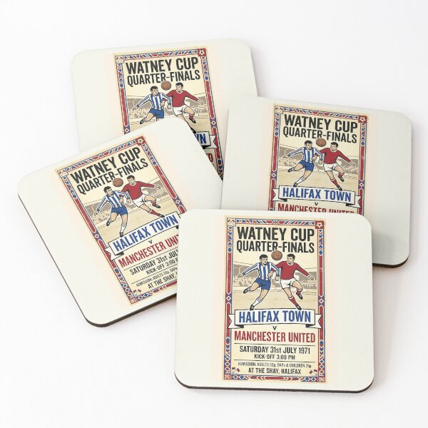 Item preview, 1971 Watney Cup Halifax v Manchester United Commemorative Art designed and sold by ArtworkNorth.