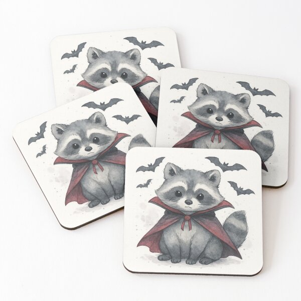 Item preview, Adorable Raccoon With Bats designed and sold by Love Joy.