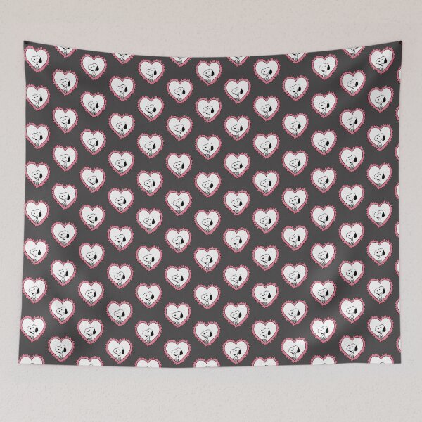 Item preview, Cute Snoopy Illustration Inside Pink Heart Frame Design designed and sold by wallflower2war.
