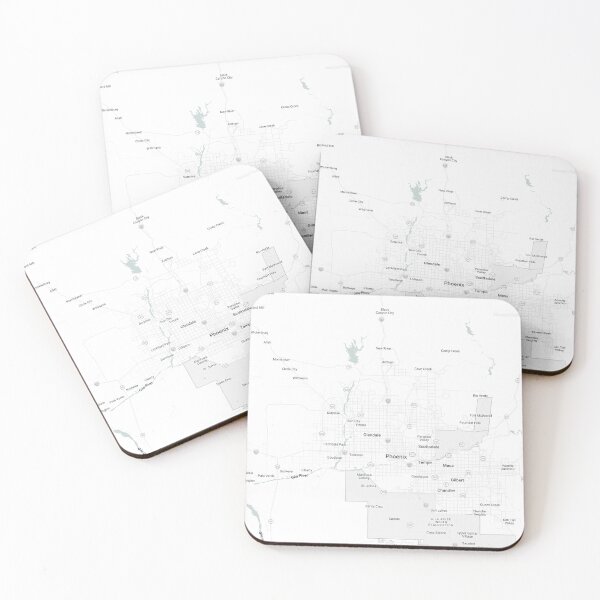 Item preview, Phoenix City Map Minimalist Urban Grid Art designed and sold by YAZ.