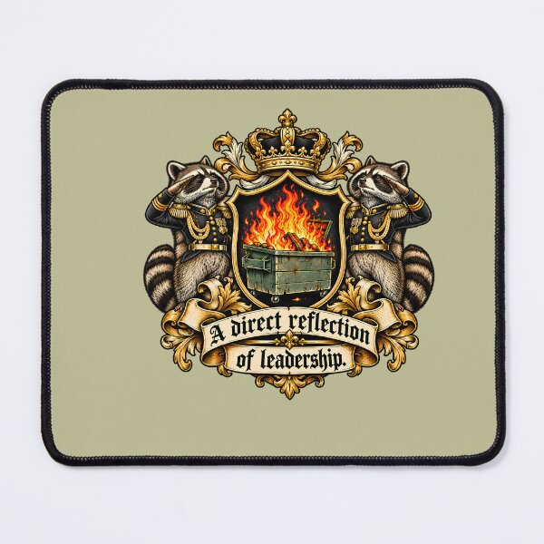 Item preview, Dumpster Fire Leadership Funny Military Raccoon T-Shirt designed and sold by TeeVex.