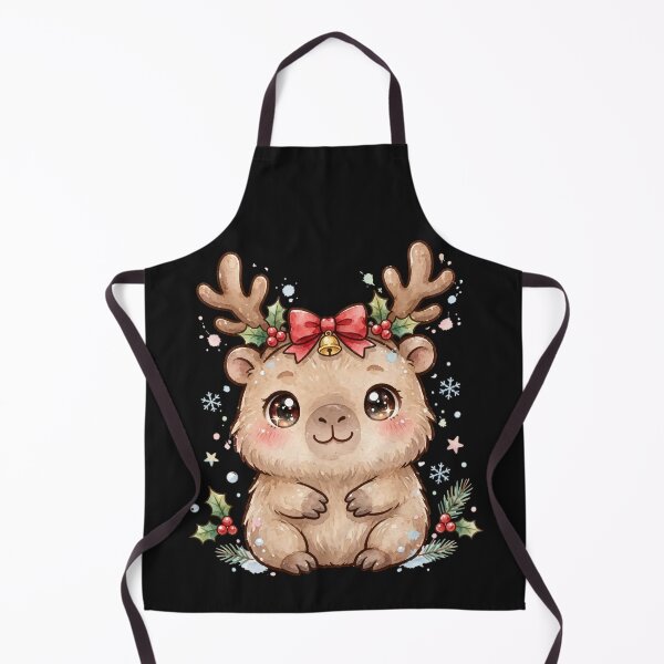 Item preview, Cute Christmas Capybara Reindeer – Kawaii Holiday Winter Animal Design designed and sold by MoodLay.