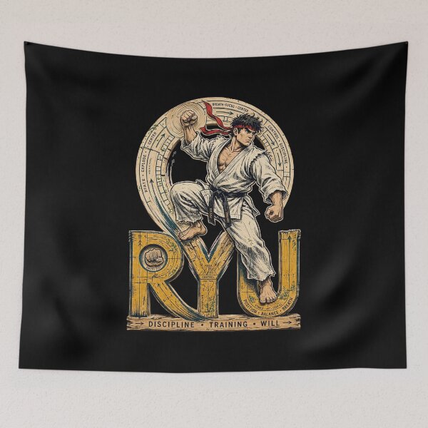 Item preview, Ryu Street Fighter Design, Ryu Artwork, Street Fighter Ryu Graphic, Hadoken Shoryuken, World Warrior, Fighting Game Art, Arcade Gaming Gift, Martial Arts Gamer Gift, Capcom Fan Art designed and sold by Typologystudios.