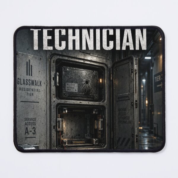 Item preview, The Missing Technician Book Cover – Sci-Fi Noir Cyberpunk Space Station Mystery Art designed and sold by Element Horizon Studio.