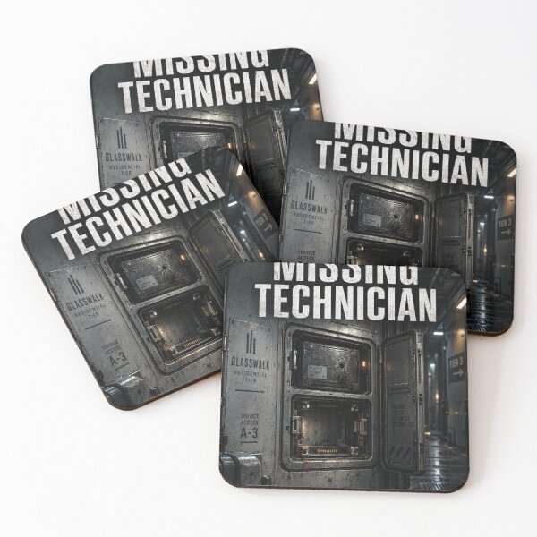 Item preview, The Missing Technician Book Cover – Sci-Fi Noir Cyberpunk Space Station Mystery Art designed and sold by Element Horizon Studio.