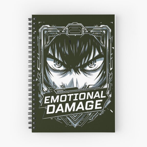 Item preview, Emotional Damage – Mecha Anime Eyes Cyberpunk designed and sold by DecibelDecor034.
