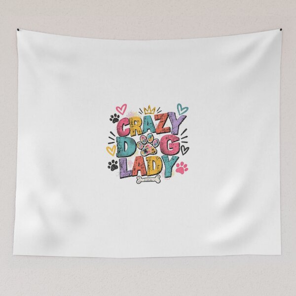 Item preview, Crazy Dog Lady Dog Owner Pet Lover Canine Mom designed and sold by HumansStuck12.