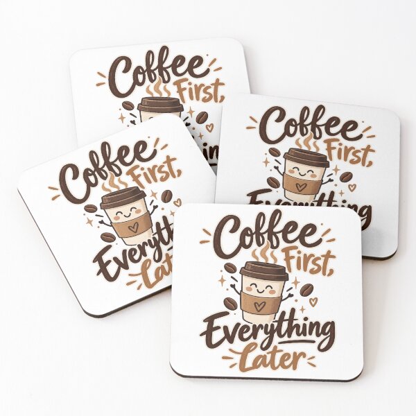 Item preview, Coffee First Everything Later – Funny Coffee Lover Design designed and sold by 1DreamerShop.