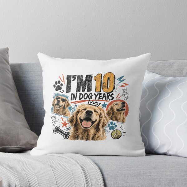 Item preview, I'm 10 In Dog Years Golden Retriever Dog Lover Birthday designed and sold by RetroMini2026.