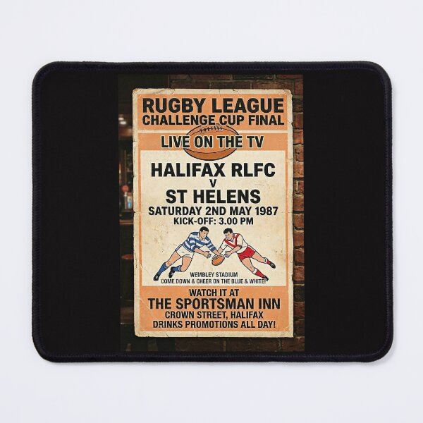 Item preview, Rugby League Final 1987 Fan Art Pub Poster Halifax v ST Helens designed and sold by ArtworkNorth.