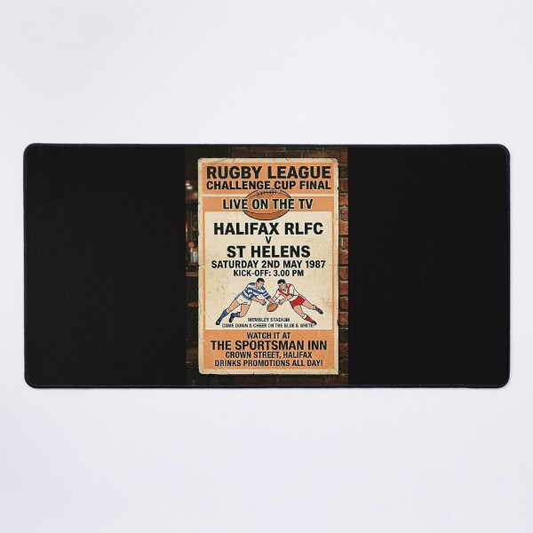Item preview, Rugby League Final 1987 Fan Art Pub Poster Halifax v ST Helens designed and sold by ArtworkNorth.