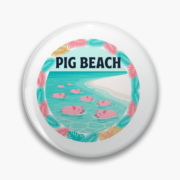 Artikelvorschau, Pig Beach Exuma Bahamas Aufkleber entworfen und verkauft von Imaginarium of Chaos falcon88 .