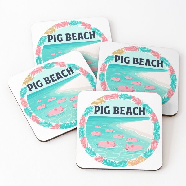 Item preview, Pig Beach Exuma Bahamas Sticker designed and sold by Imaginarium of Chaos falcon88 .