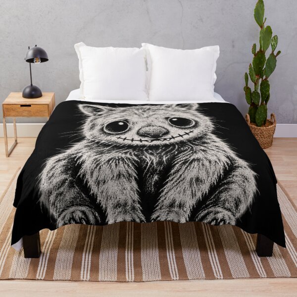 Item preview, Creepy Cute Wombat Stitched Smile Stipple Ink Dark Art Soft Grunge designed and sold by Yellowriversss.
