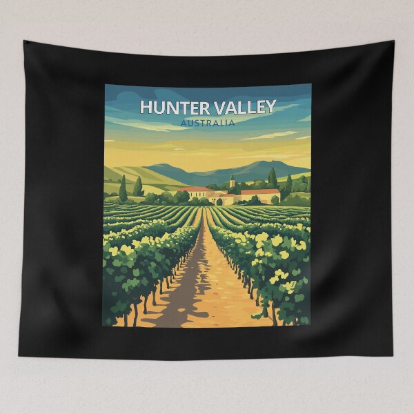 Item preview, Hunter Valley in New South Wales, Australia Vintage Art Travel Landscape designed and sold by MaateoDesign.