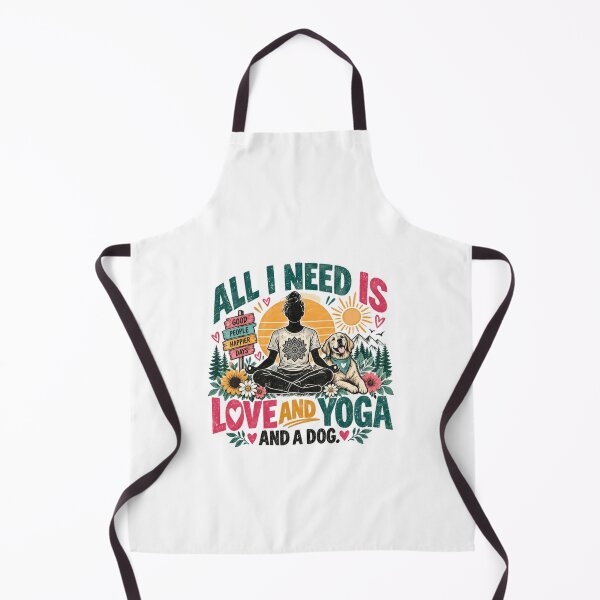 Item preview, All I Need Is Good People Happier Days Love And Yoga And A Dog Yogi Dog Owner Wellness designed and sold by HumansStuck12.