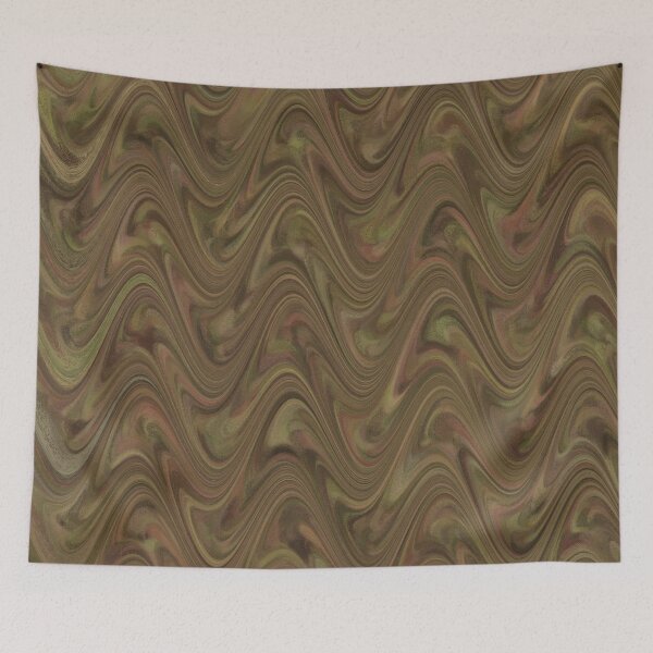 Item preview, Marbling Abstract Brown Green designed and sold by ArtbyDebbieC.