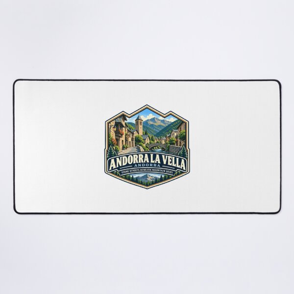 Item preview, Andorra La Vella Andorra Stone Streets Beneath Mountain Skies Travel Souvenir designed and sold by Star3NowForMe.