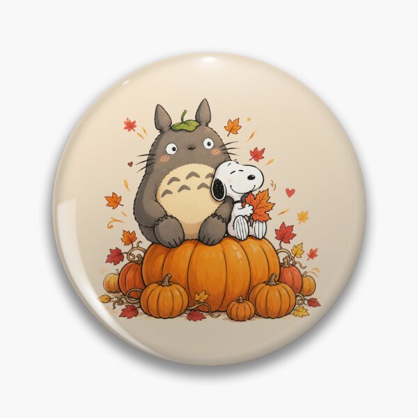 Item preview, Snoopy & Totoro Pumpkin Patch designed and sold by COFFEEWITHARTS.