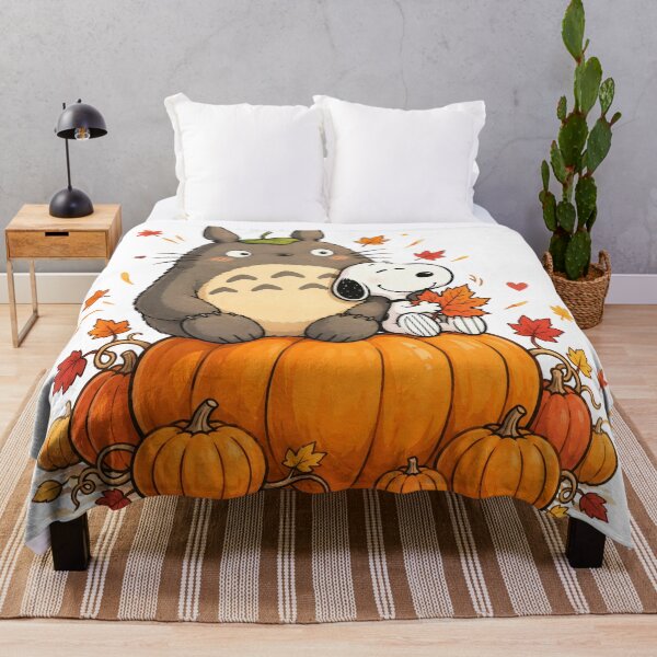 Item preview, Snoopy & Totoro Pumpkin Patch designed and sold by COFFEEWITHARTS.