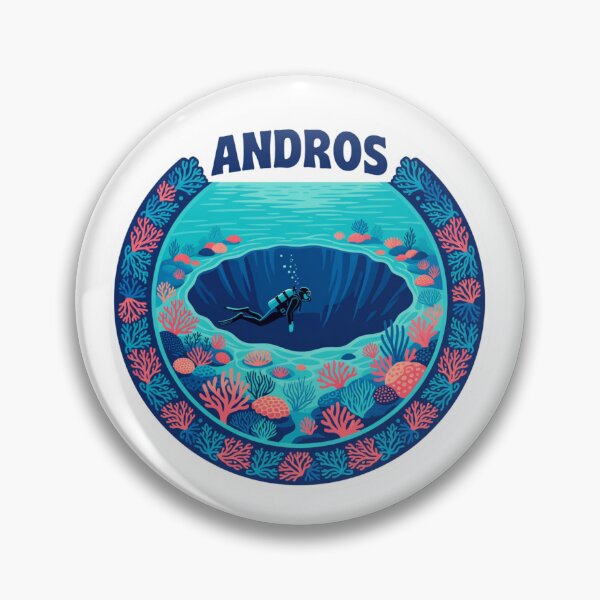 Item preview, Andros Blue Hole Bahamas Sticker designed and sold by Imaginarium of Chaos falcon88 .