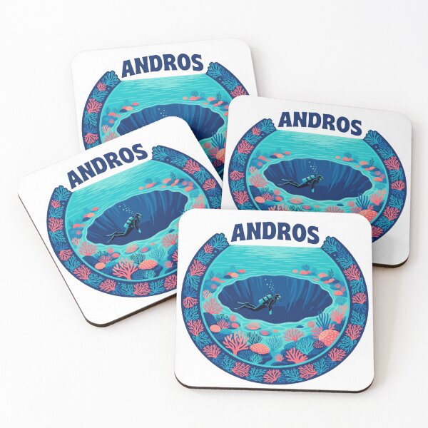 Item preview, Andros Blue Hole Bahamas Sticker designed and sold by Imaginarium of Chaos falcon88 .