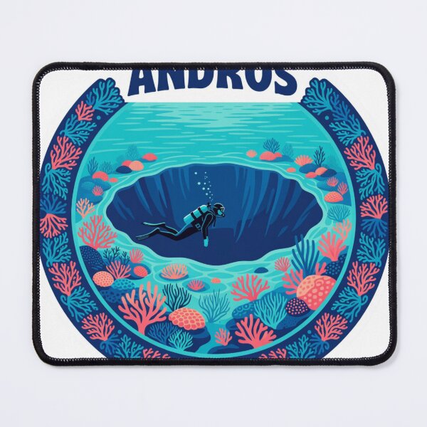 Item preview, Andros Blue Hole Bahamas Sticker designed and sold by Imaginarium of Chaos falcon88 .