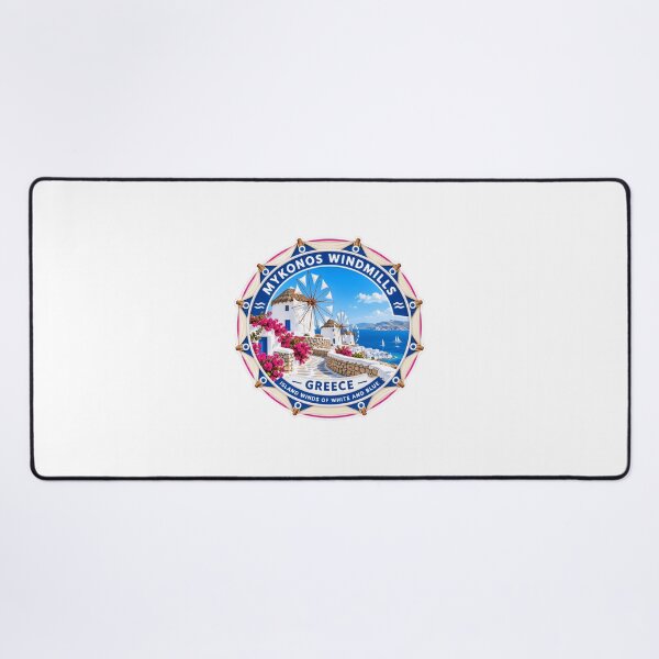 Item preview, Mykonos Windmills Greece Island Winds Of White And Blue Greek Travel Vacation Souvenir designed and sold by Star3NowForMe.