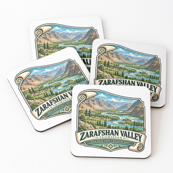 Item preview, Zarafshan Valley Tajikistan Green Fields Along A Mountain River Travel Hiker Explorer designed and sold by Star3NowForMe.