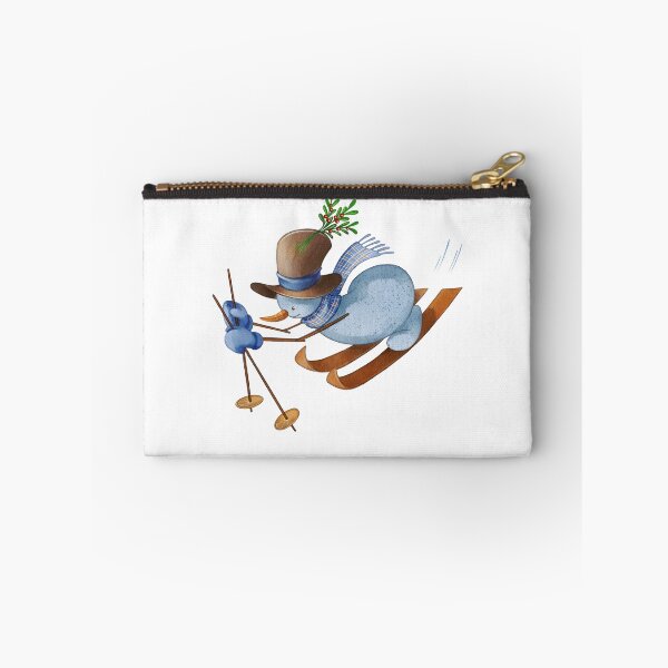 Item preview, Christmas Snowman Skiing – Cute Winter Holiday Character Illustration designed and sold by Ms. Iryna.