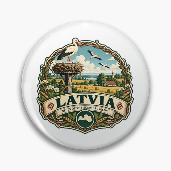 Item preview, Latvia Nests Of The Summer Fields Latvian European Travel Souvenir designed and sold by Star3NowForMe.