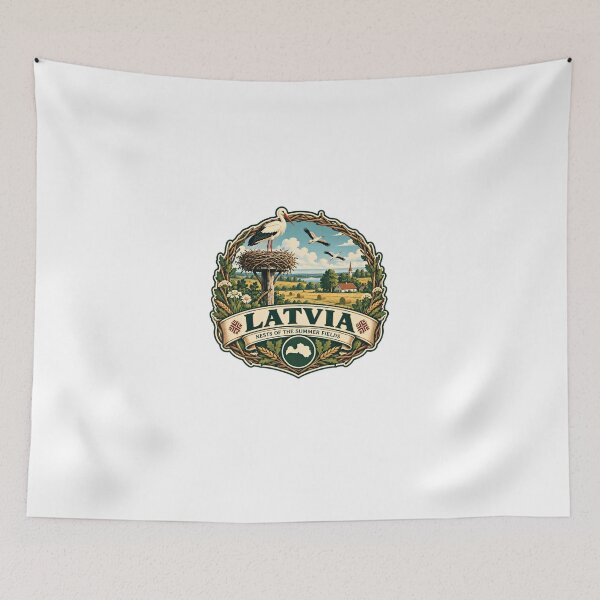 Item preview, Latvia Nests Of The Summer Fields Latvian European Travel Souvenir designed and sold by Star3NowForMe.