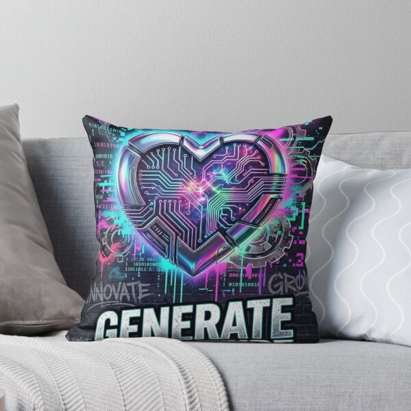Item preview, Innovate The Future - Retro Cyberpunk Chrome Heart Streetwear designed and sold by Noah-Gallery.