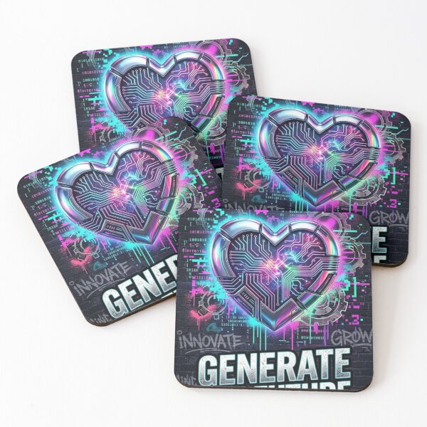 Item preview, Innovate The Future - Retro Cyberpunk Chrome Heart Streetwear designed and sold by Noah-Gallery.