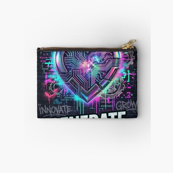 Item preview, Innovate The Future - Retro Cyberpunk Chrome Heart Streetwear designed and sold by Noah-Gallery.