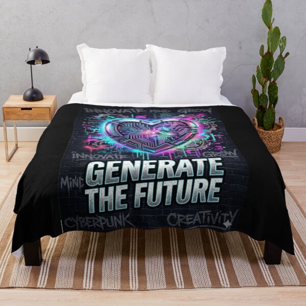 Item preview, Innovate The Future - Retro Cyberpunk Chrome Heart Streetwear designed and sold by Noah-Gallery.