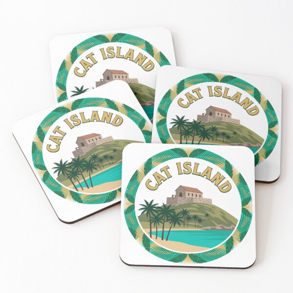 Item preview, Cat Island Bahamas Sticker designed and sold by Imaginarium of Chaos falcon88 .
