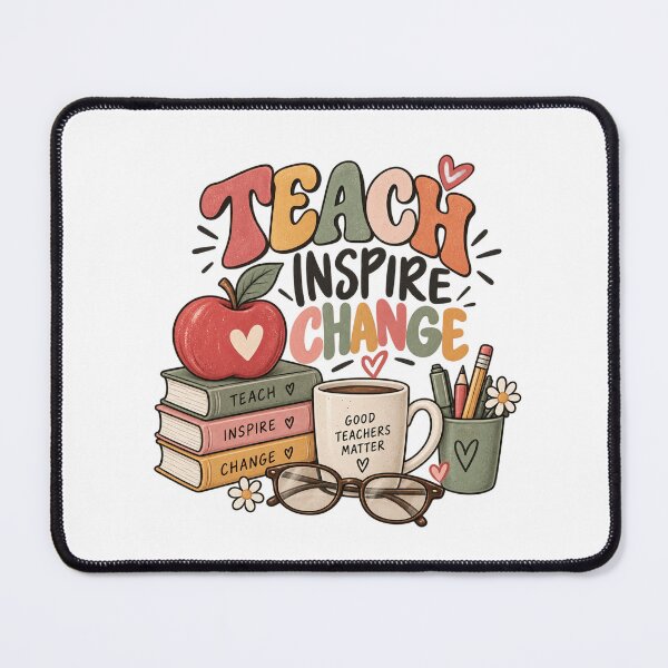 Item preview, Teach Inspire Change – Good Teachers Matter Retro Teacher Design designed and sold by 1DreamerShop.