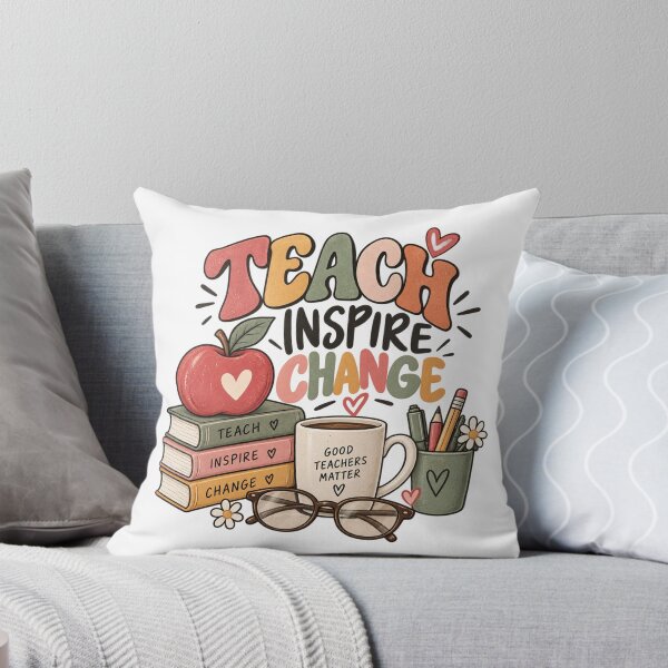 Item preview, Teach Inspire Change – Good Teachers Matter Retro Teacher Design designed and sold by 1DreamerShop.