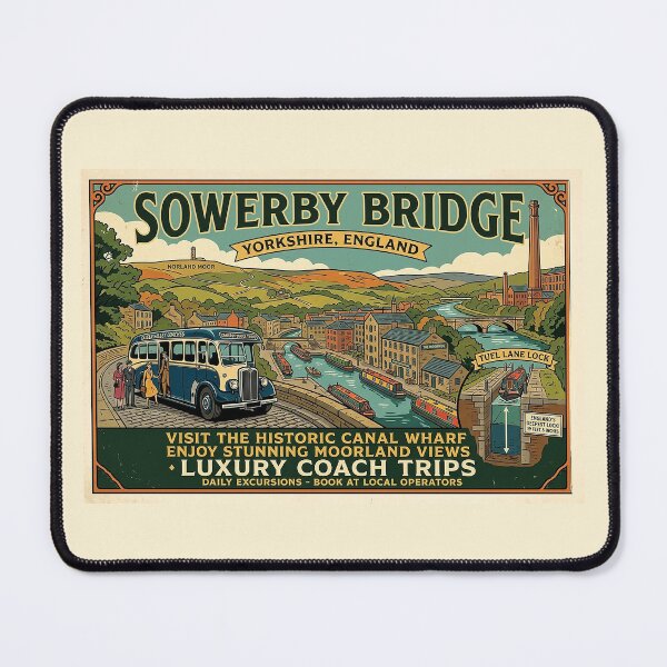 Item preview, Sowerby Bridge, Yorkshire Travel Poster designed and sold by ArtworkNorth.