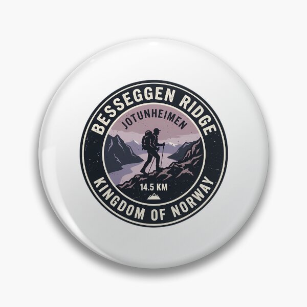 Item preview, Besseggen Ridge Hiking Adventure Norway Badge designed and sold by ForRealSerial.