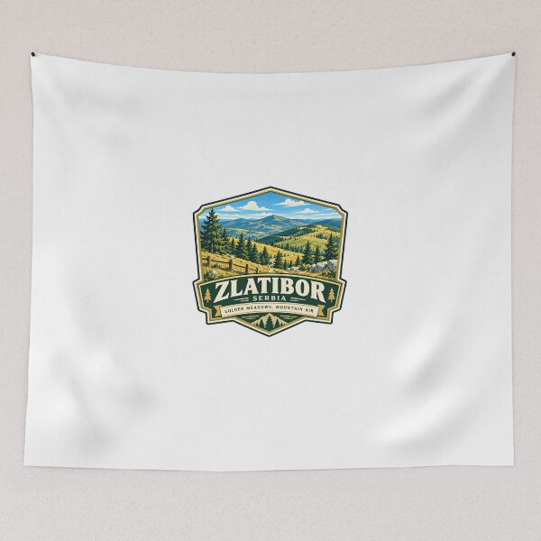 Item preview, Zlatibor Serbia Golden Meadows, Mountain Air Serbian Travel Destination Souvenir designed and sold by Star3NowForMe.