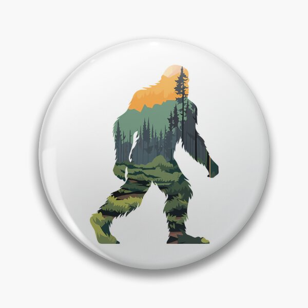 Item preview, Bigfoot Silhouette With Scenic Forest  Mountain Sunset designed and sold by ForRealSerial.