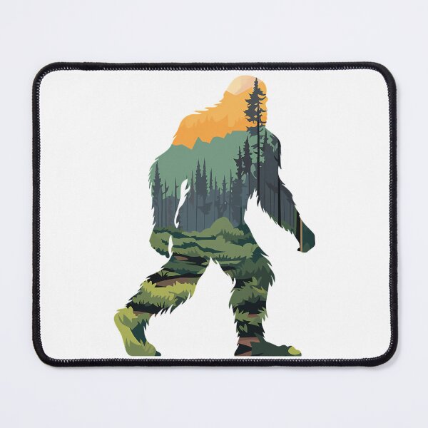 Item preview, Bigfoot Silhouette With Scenic Forest Mountain Sunset designed and sold by ForRealSerial.