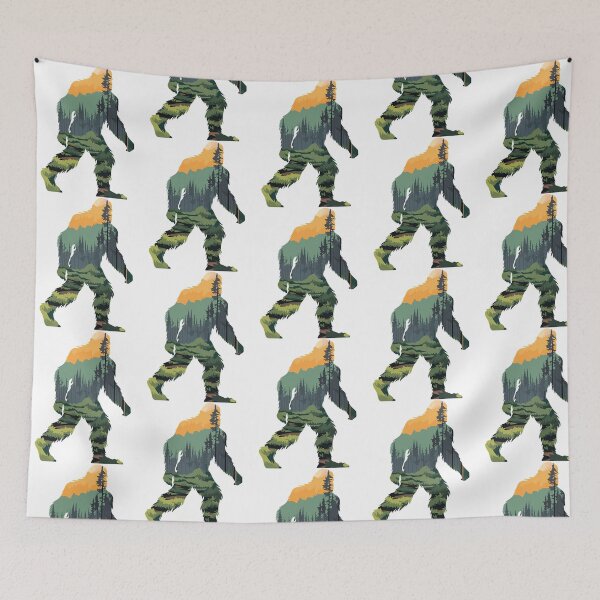 Item preview, Bigfoot Silhouette With Scenic Forest  Mountain Sunset designed and sold by ForRealSerial.