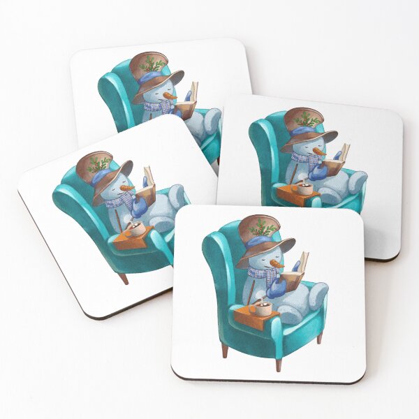 Item preview, Cozy Christmas Snowman Reading a Book in an Armchair – Winter Illustration designed and sold by Ms. Iryna.